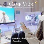 Game vlog 🎮 | ｹﾞｰﾑﾀﾞｲｱﾘｰ👾原神.ｽﾀｰﾚｲﾙ🌌ｶﾞﾁｬなど.PC壁紙の設定方法🔄🎀社会人OLの日常🗓️