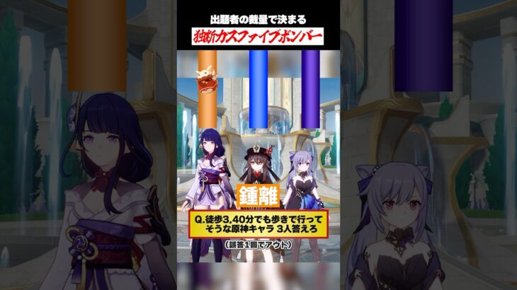 「長距離でも徒歩を選びそうな原神キャラクイズ」を独断で出題する【#原神】