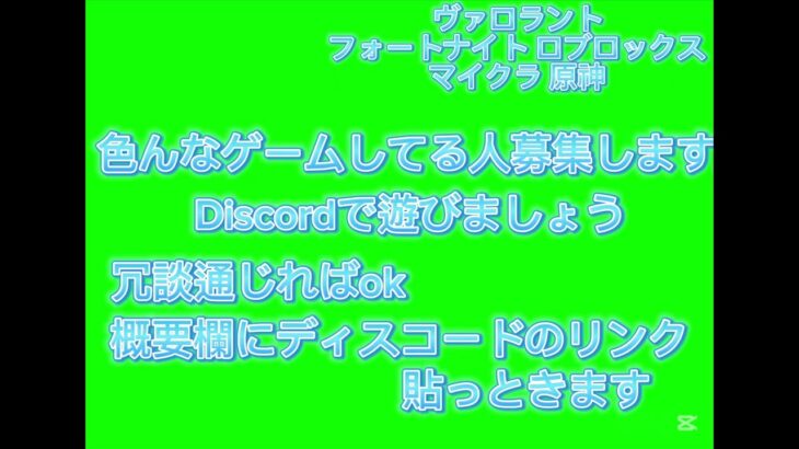 ヴァロラントとか色んなゲームしてる人ディスコードで遊びませんか？