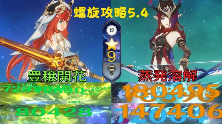 【原神】集団戦最強無凸ニィロウ/会心ダメ約300%無凸チャスカで螺旋攻略！