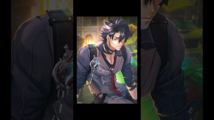 みんなガチャ引いた？？#原神 #リオセスリ #イラスト #イラストメイキング #厚塗り #グリザイユ画法