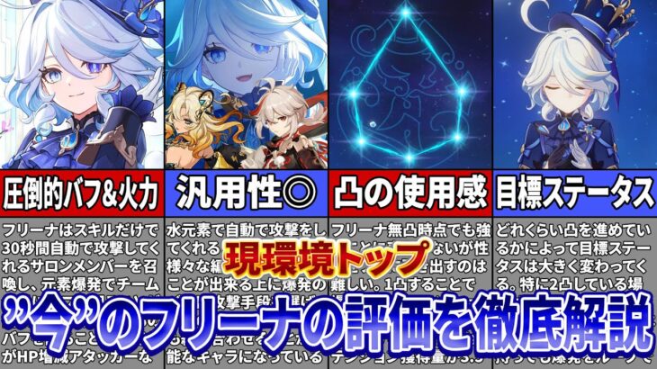 【原神】最強の水元素キャラ「フリーナ」の性能と最強バフを使いこなす方法を解説【ゆっくり解説】