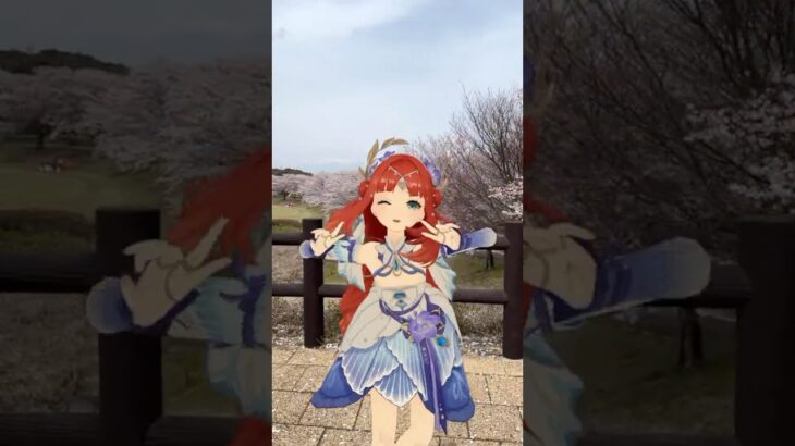 【桜の園 クレイジー 5/5】桜の広場を見下ろす高台で 原神のファルザンとニィロウが「LADY CRAZY」【原神 AR ダンス  HIMEHINA】