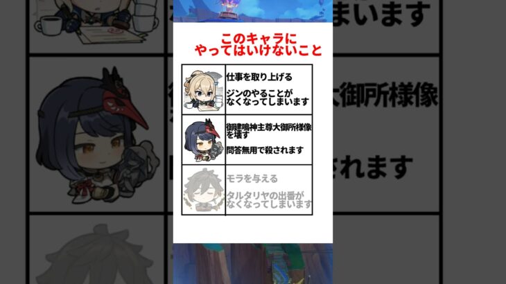 【原神】このキャラにやってはいけないこと #原神 #genshinimpact #ジン #九条裟羅  #鍾離