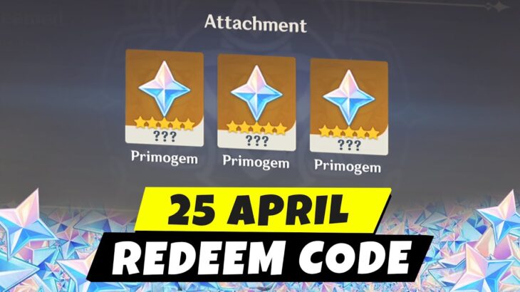 25 April New Redeem Code Genshin Impact | How to Redeem Code Genshin 5.6