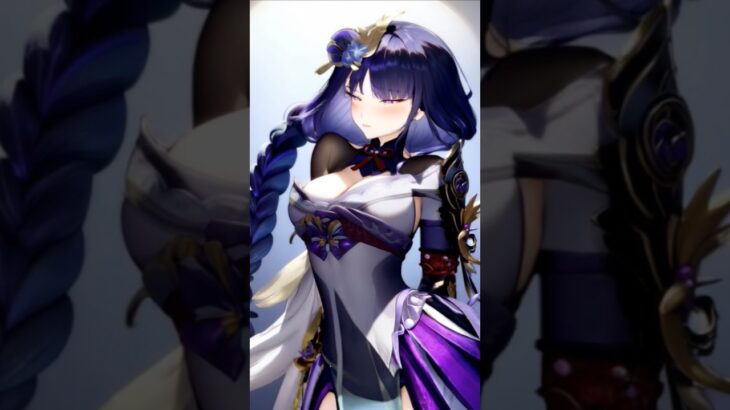 原神キャラショートムービー動画です‼️#原神 #aiイラスト #ポニーテール #shorts #原神イラスト #雷電将軍 #申鶴