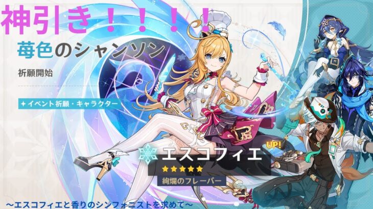 【原神】神引き！〜エスコフィエと香りのシンフォニストを求めて〜#原神 #ガチャ神引き #エスコフィエ