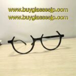 Cosplay小道具 原神メガネキャラ黒縁メガネ丸いメガネ黒ぶちハーフリムメガネフレーム軽量アニメ ゲーム コスプレイヤー向け眼鏡コスプレ