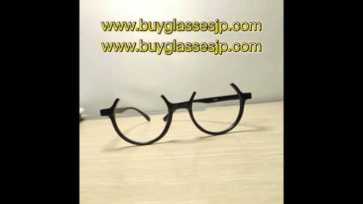 Cosplay小道具 原神メガネキャラ黒縁メガネ丸いメガネ黒ぶちハーフリムメガネフレーム軽量アニメ ゲーム コスプレイヤー向け眼鏡コスプレ