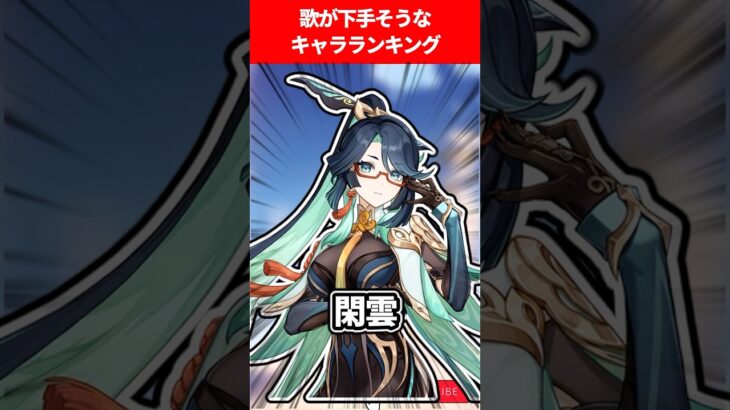 歌が下手そうなキャラランキング【原神】
