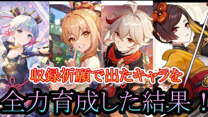 【原神】稲妻収録祈願ででた☆５キャラを全力で育成した結果#原神