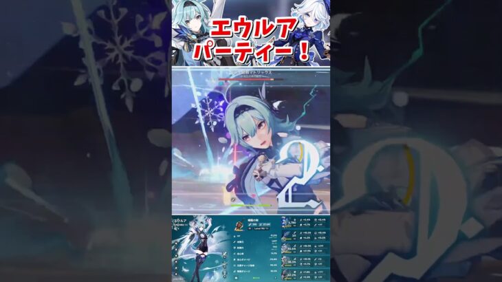 【原神】物理界隈最強の物理エウルアパーティー！NO育成www part301 #原神 #エウルア #フリーナ #ういこうせん #genshinimpact #short #shorts