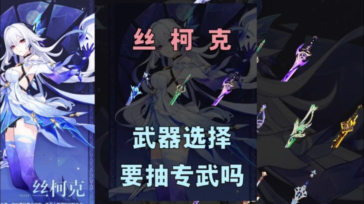 丝柯克能用什么武器，各武器优先级讲解，非得抽专武吗 #原神 #丝柯克 #原神攻略
