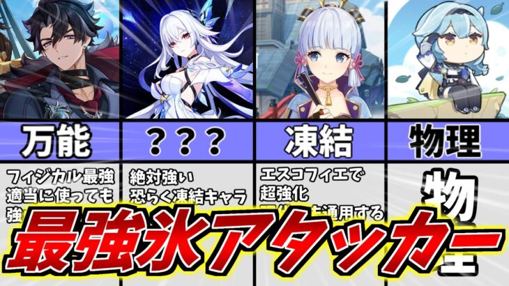 【原神】エスコフィエで激変！最強の氷キャラは誰だ！氷アタッカーランキング【ゆっくり実況】