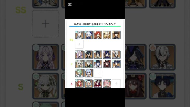#原神 #最強キャラティア表