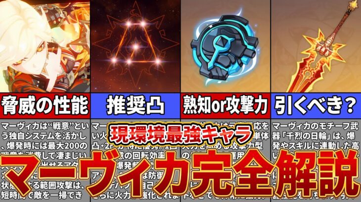 【原神】現環境”最強”キャラ「マーヴィカ」の最新の性能や編成、ビルドを徹底解説！【ゆっくり解説】