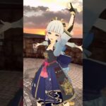 【夕焼け キスキツネ 3/4】 紅くもえあがる空に 原神の神里綾華がふたりで「キスキツネ」【原神 AR ダンス  HIMEHINA】