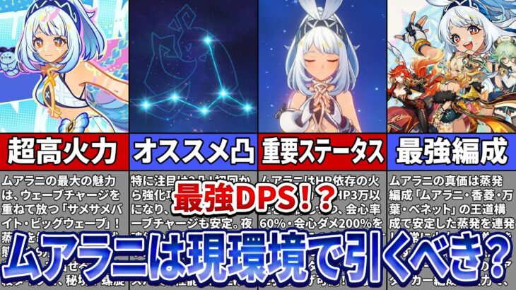 【原神】原神最強クラスのDPSを誇るムアラニは引くべき？性能から最新編成まで徹底解説！【ゆっくり解説】