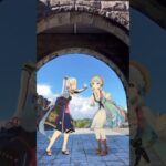 【門から空を キスキツネ 3/4】ほっぺにちゅ! 原神の神里綾華がふたりで「キスキツネ」【原神 AR ダンス  HIMEHINA】