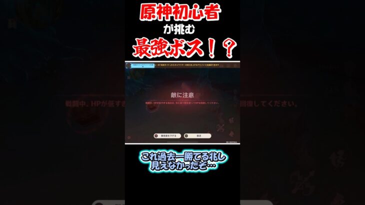 【原神】勝てる兆しのない最強ボス…　#shorts #原神　#genshin