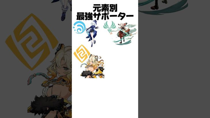 原神の元素別最強サポーターをまとめてみた。#原神
