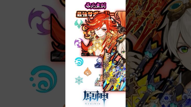 【原神】各元素における最強サポーター #shorts #memes #原神 #genshinimpact  #genshinmemes #mihoyo #genshinshorts