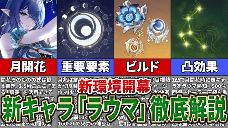 【原神】今後の環境次第で最強に！？新キャラ「ラウマ」の性能、ビルド、凸効果まで徹底解説【ゆっくり解説】