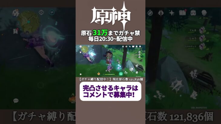 投票で完凸キャラ決めるガチャ禁配信 261日目 #ガチャ禁 #原神 #ゲーム実況 #genshinimpact #無課金 #hoyoverse #mihoyo #参加型 #配信 #聖遺物