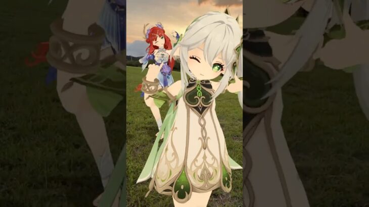 【八月の夕焼け クレイジー 2/5】きれいな夕焼けの 最後に残っていた記憶 原神の七七やファルザンたちが みんなで「LADY CRAZY」【原神 AR ダンス  HIMEHINA】