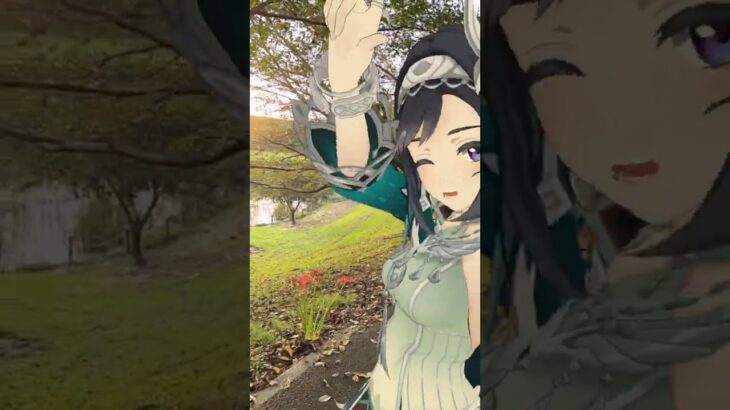 【彼岸花の頃 クレイジー 4/5】そろそろ咲き始めた紅き花 お尻修正版で  原神の胡桃（フータオ）と藍硯（らんやん）が「LADY CRAZY」【原神 AR ダンス  HIMEHINA】