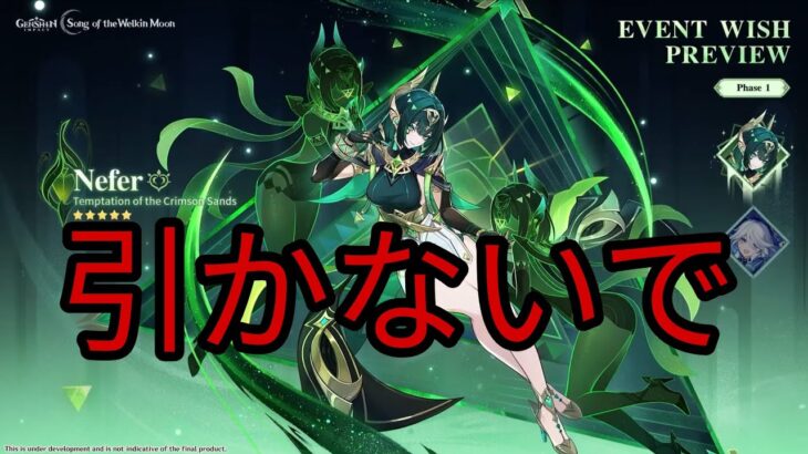 ネフェルを引く前にこの動画を見て！【原神 6.1】