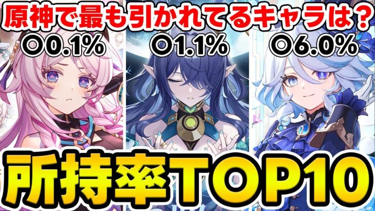 【原神】キャラクター所持率TOP10は誰が入る？原神ランキングクイズ！【Genshin Impact】