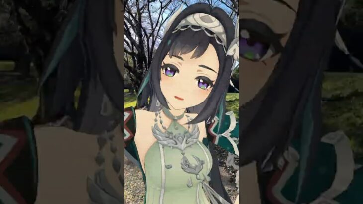 【秋行く道で 愛包 4/4】すっかり葉を落とした桜の並木  原神のニィロウと藍硯（らんやん）が「愛包ダンスホール」【原神 AR ダンス  HIMEHINA】