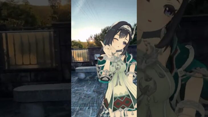 【季節の翳り クレイジー 2/5】秋の夕陽に  原神の胡桃（フータオ）と藍硯（らんやん）が「LADY CRAZY」【原神 AR ダンス  HIMEHINA】