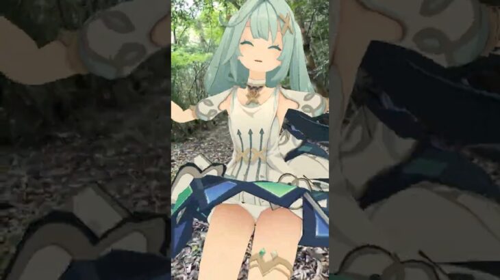 【山道 愛包 4/4】落葉が積もる山間の細道 原神のファルザンと藍硯（らんやん）が「愛包ダンスホール」【原神 AR ダンス  HIMEHINA】