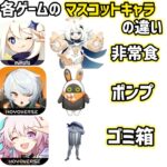 ホヨバのゲームのマスコットキャラの違い #原神 #genshinimpact  #ゼンゼロ #スタレ #崩壊スターレイル