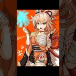 3時間でルーレットで出た原神キャラ描く#原神 #イラスト #イラストメイキング #宵宮