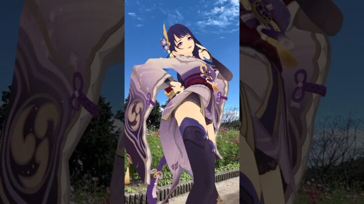 【お花 クレイジー 2/5】コスモス割と咲いてきた 原神の雷電将軍と八重神子が「LADY CRAZY」【原神 AR ダンス  HIMEHINA】