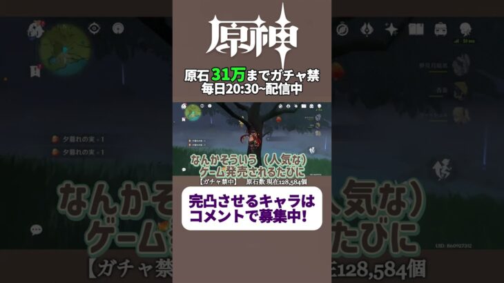 投票で完凸キャラ決めるガチャ禁配信 282日目#ガチャ禁 #原神 #ゲーム実況 #genshinimpact #無課金 #hoyoverse #mihoyo #参加型 #配信 #聖遺物