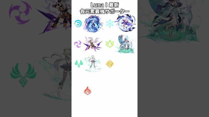 【原神】LunaⅠ最新！各元素最強サポーター #shorts #原神 #genshinimpact