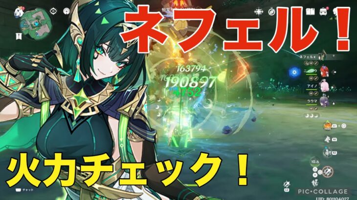 ネフェルの最強火力は如何程か！？？ 【原神】