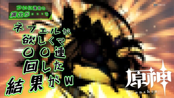 【原神】ネフェルが欲しくてネフェルガチャを〇〇連回した結果がｗ