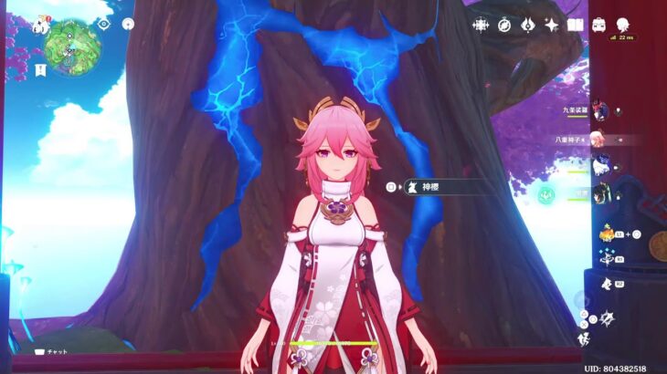 Lv100神子裟羅 | 原神配信 1,865日目 – 八重神子メイン