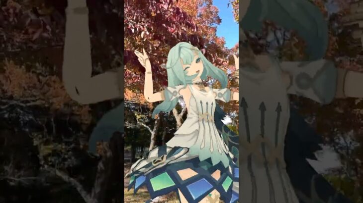 【秋の色 キスキツネ 2/3】 秋に染まる木立の中で  原神のファルザンと藍硯（らんやん）が「キスキツネ」【原神 AR ダンス】