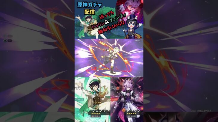 【＃原神/ ＃Vtube 】ドゥリン＆ウェンティダブル祈願！野郎ども、みねぇわけねぇよな‼ #vtuber  #配信ルールあるよ #ゲーム配信 #原神＃ガチャ＃祈願＃ウェンティ＃ドゥリン