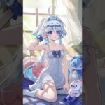 おやすみモード！フリーナの可愛い寝姿🛌 #原神 #癒しキャラ
