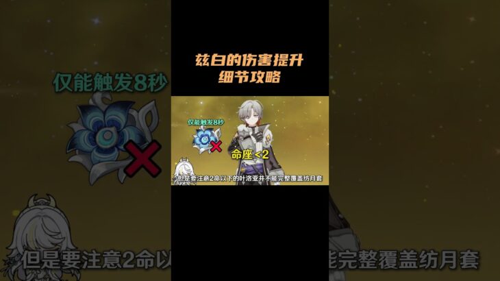 兹白的伤害提升细节攻略！ #原神 #原神空月之歌
