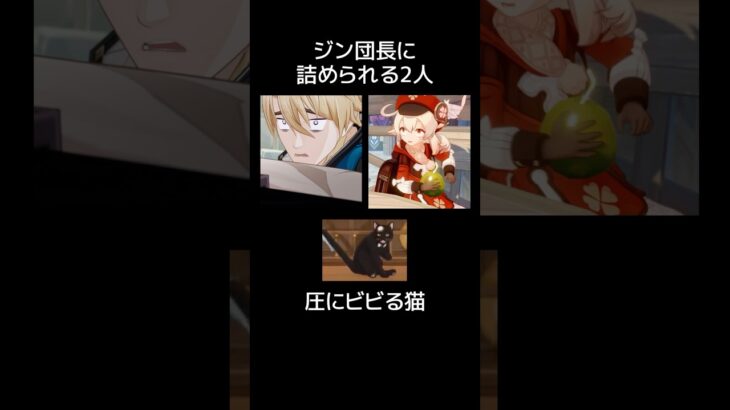 【原神】ジン団長に詰められたファルカとクレーの顔芸が面白すぎる件