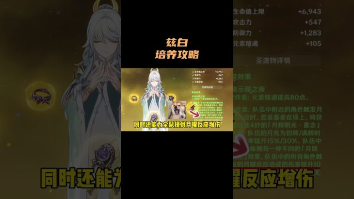兹白培养攻略！ #原神 #原神空月之歌