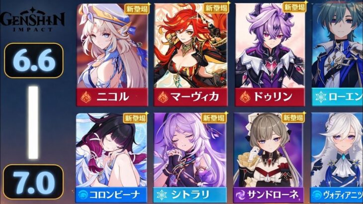 ヤバすぎる6.6〜7.0最新情報！新キャラ・性能・ガチャ・復刻が全公開【原神】